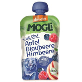 Moothie - Saus apel dengan pisang, blueberry, dan raspberry 100% buah tanpa tambahan gula ORGANIK 100 g - MOGLI